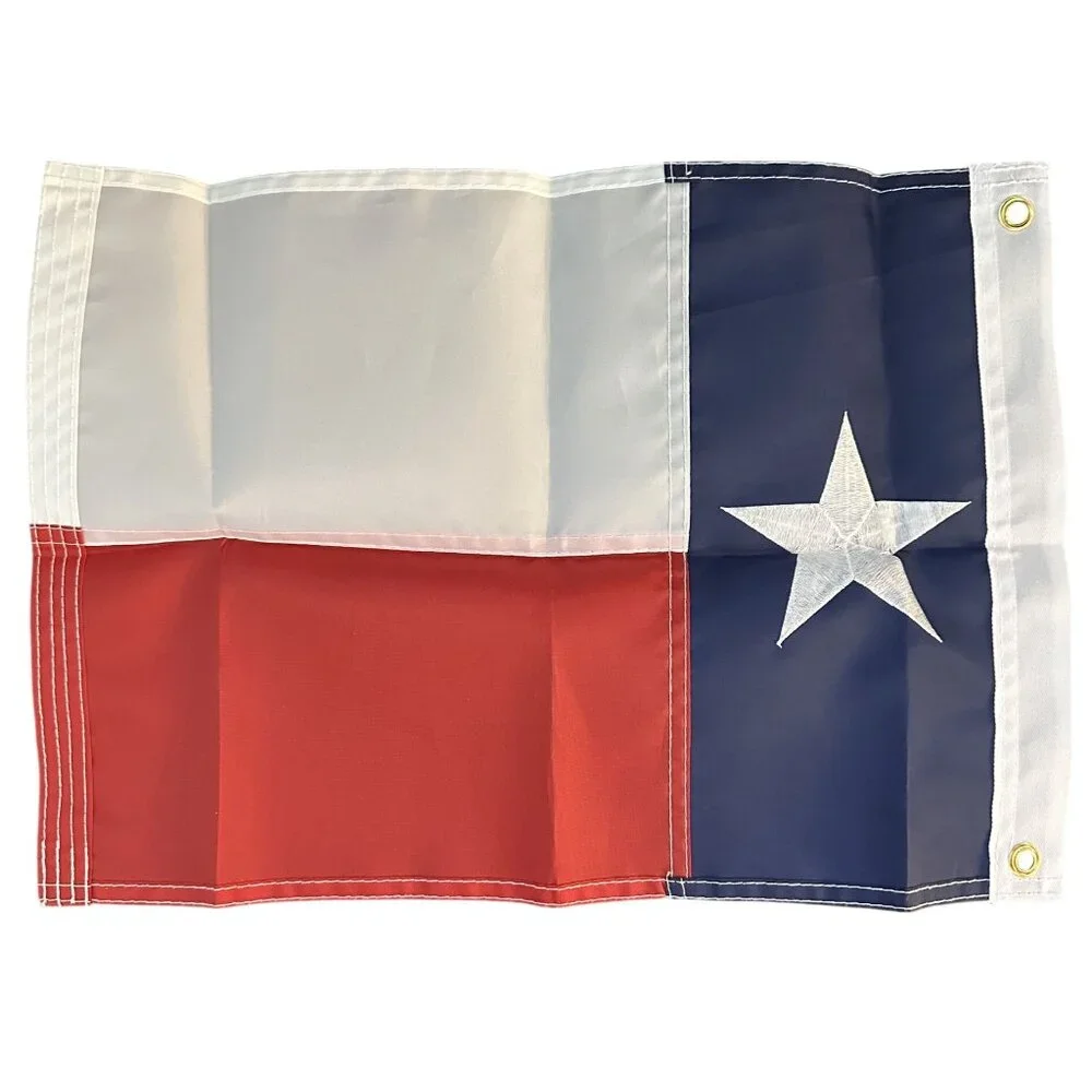 Texas State Flag Embroidered 1'x1.5' Outdoor Waterproof Brass Grommets Lone Star